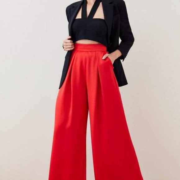 Pure silk wide leg pants size 6 fits 6-8 - Picture 5 of 5